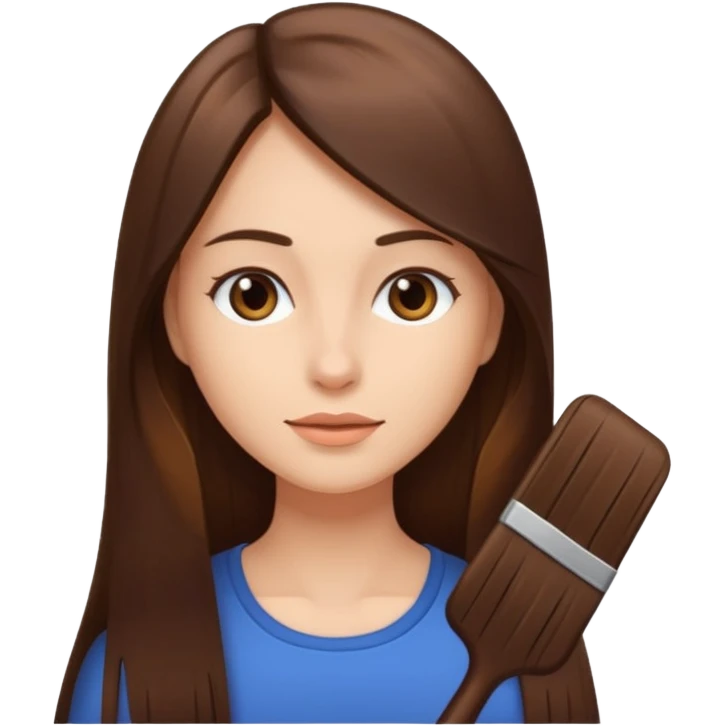 mujer alisando su cabello emoji