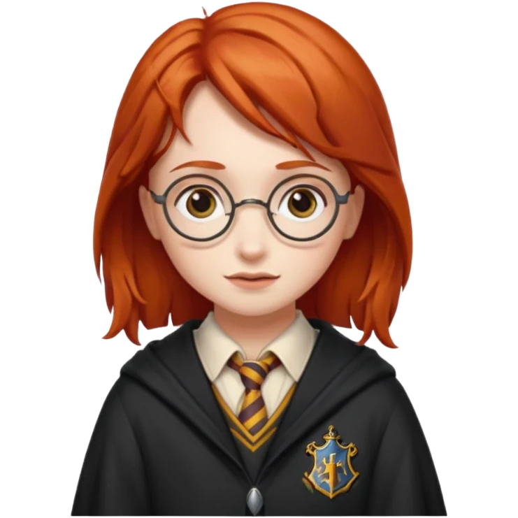 Red headed girl dressed as Harry Potter  emoji