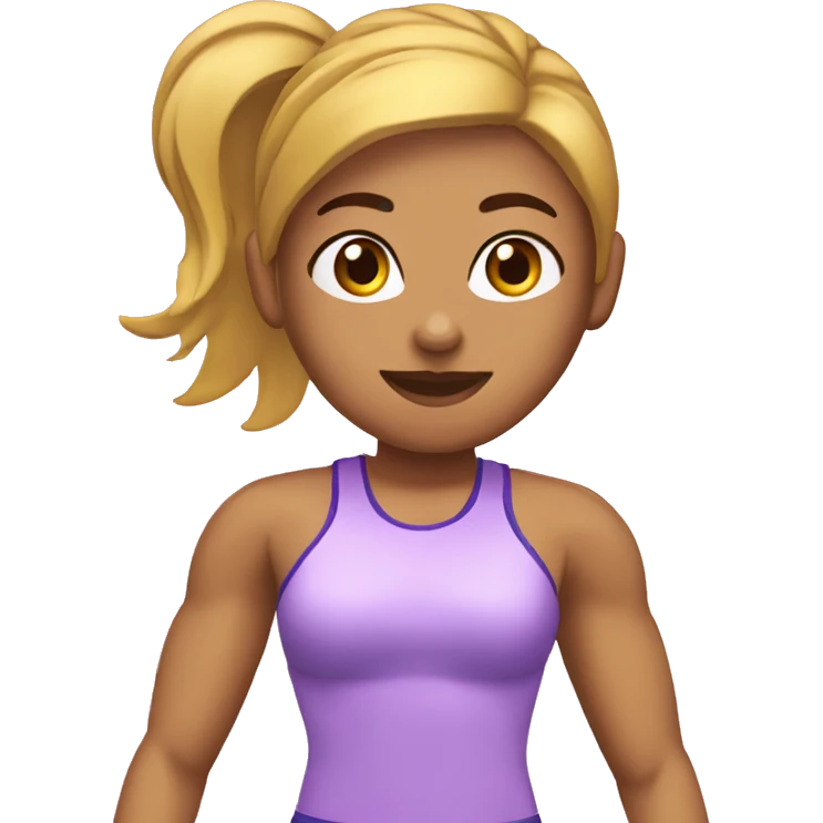 Chica con una malla de gimnasia emoji