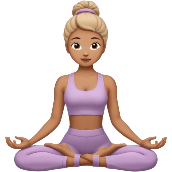 A cozy girl doing yoga emoji