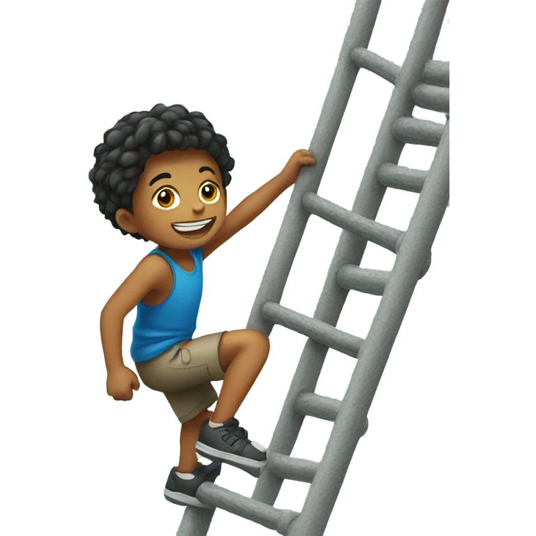 a child climbs  emoji