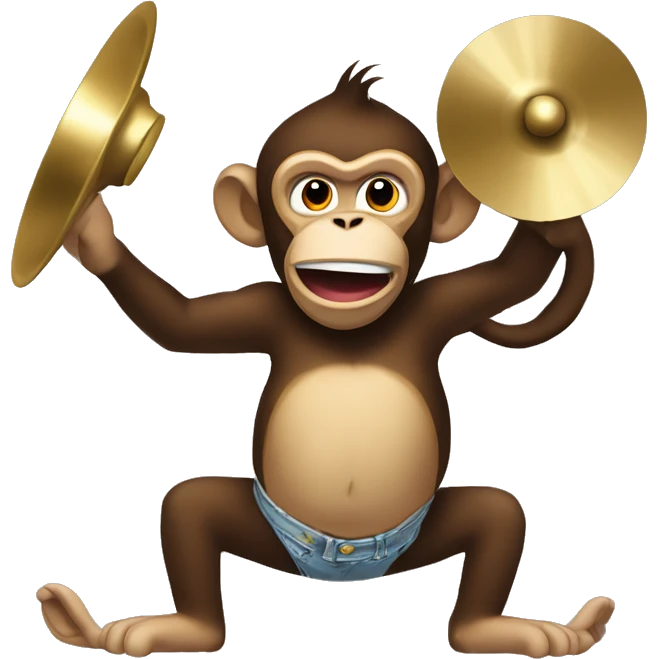 Cymbal-banging monkey emoji