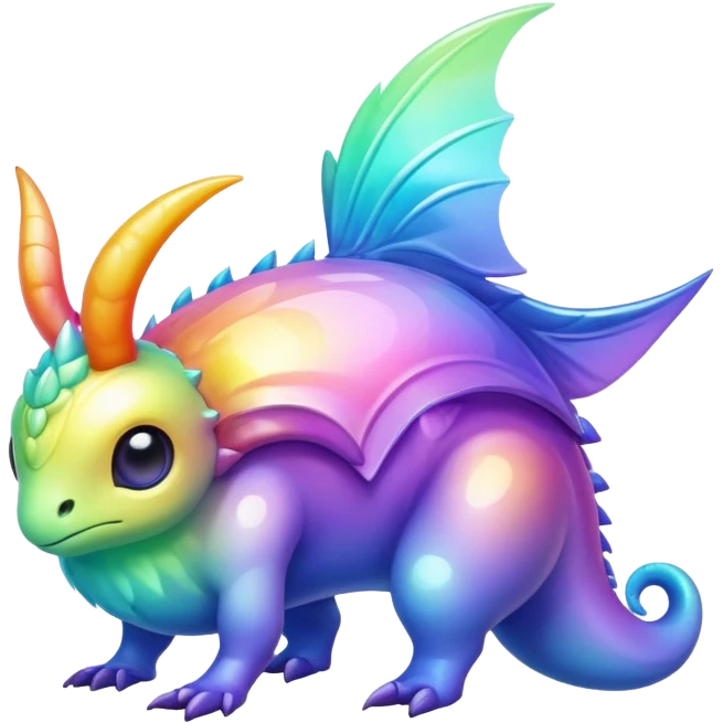 complex iridescent gradients aesthetic-scenery-Fakémon-creature emoji