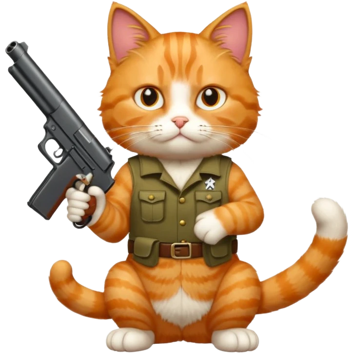 cat with gun emoji