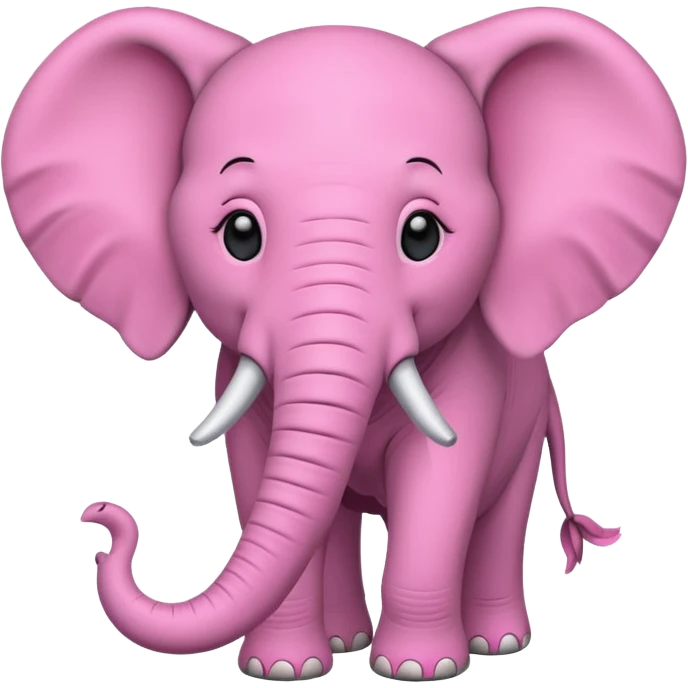 une éléphant rose amoureux emoji