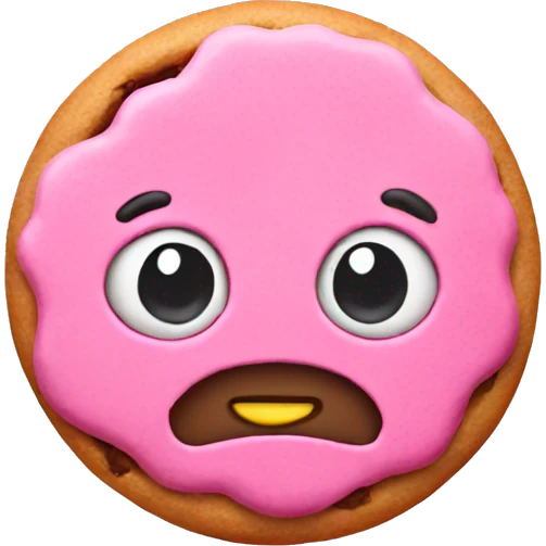 Pink cookie emoji