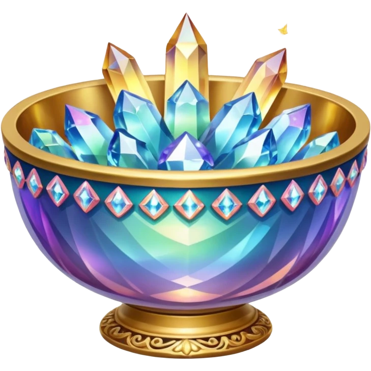a bowl of blinged crystal emoji