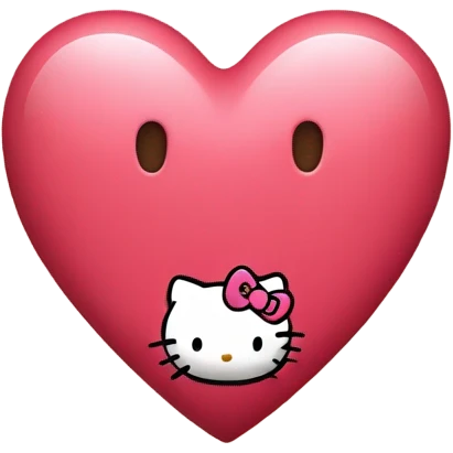 hello kitty heart emoji
