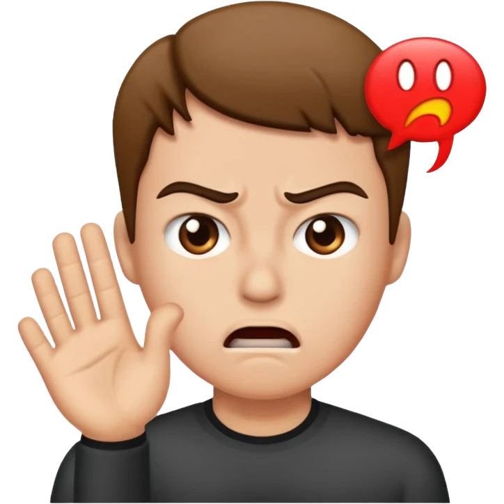 interrupting when someone is speaking emoji