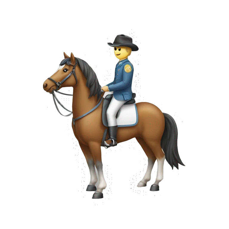Un cheval sur un cheval emoji