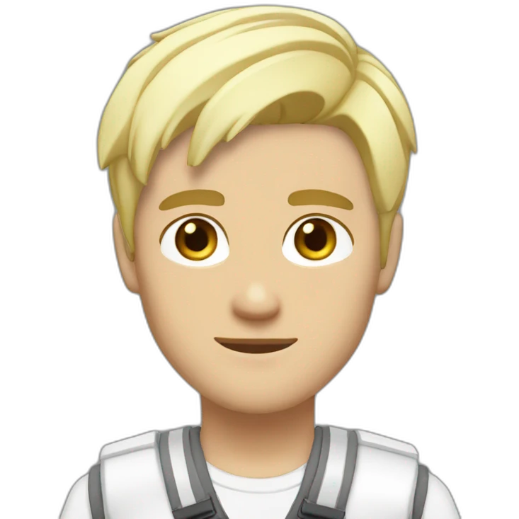 Survivaltrainer blonde short Hair White color men emoji