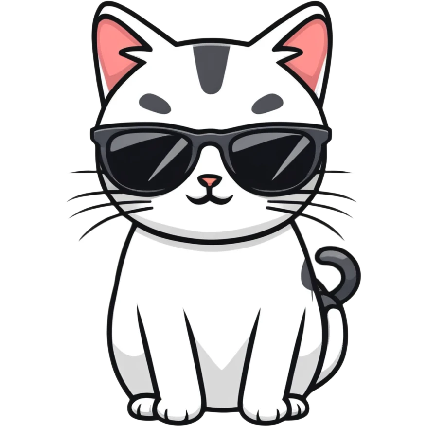 Cat with sunglasses emoji