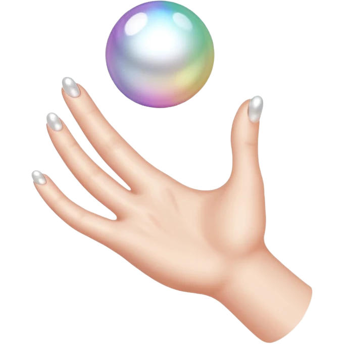 Grasping pearls  emoji