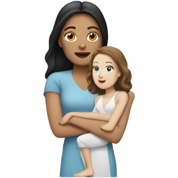 white woman holding white brunette woman emoji