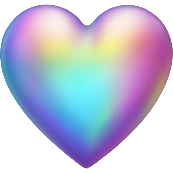 iridescent heart  emoji