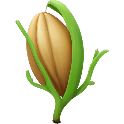 a seed which is just about to grow emoji