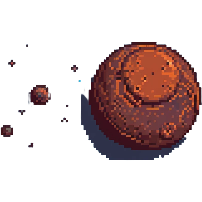 red Mercury planet with craters emoji