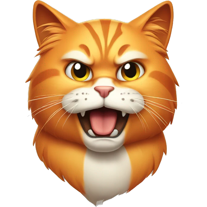 Angry Orange cat  emoji