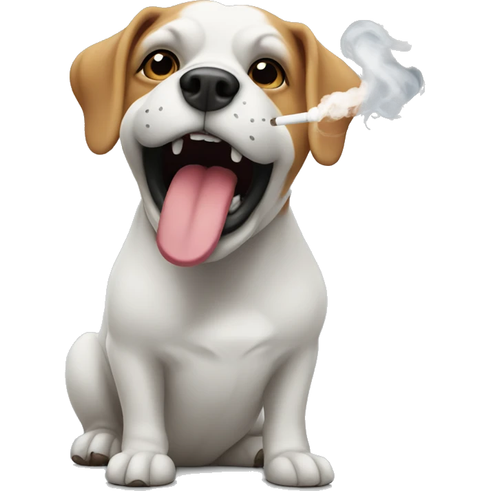 Dog vaping emoji