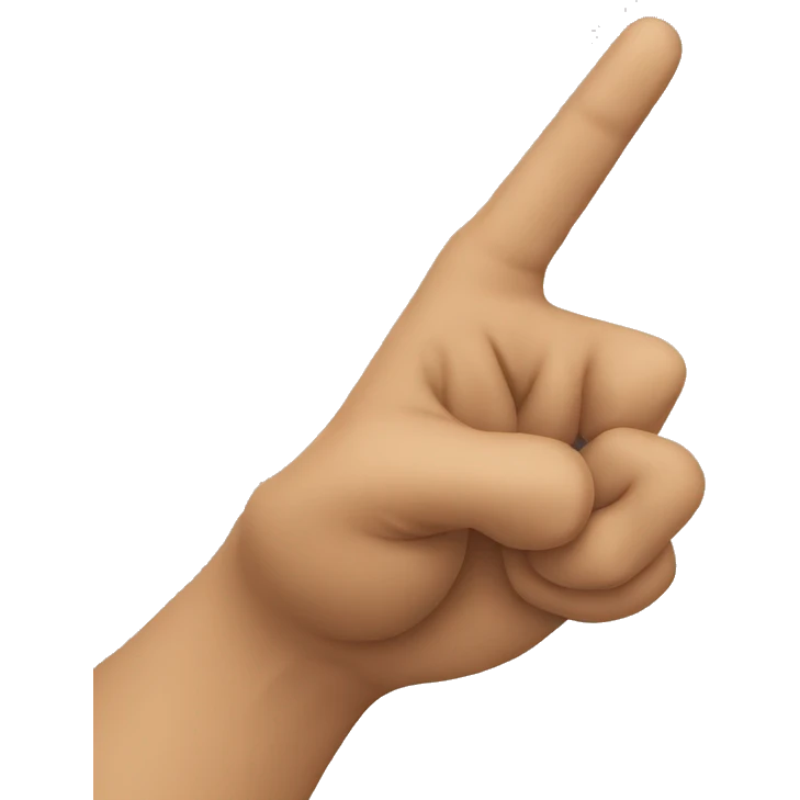 Pointing finger emoji