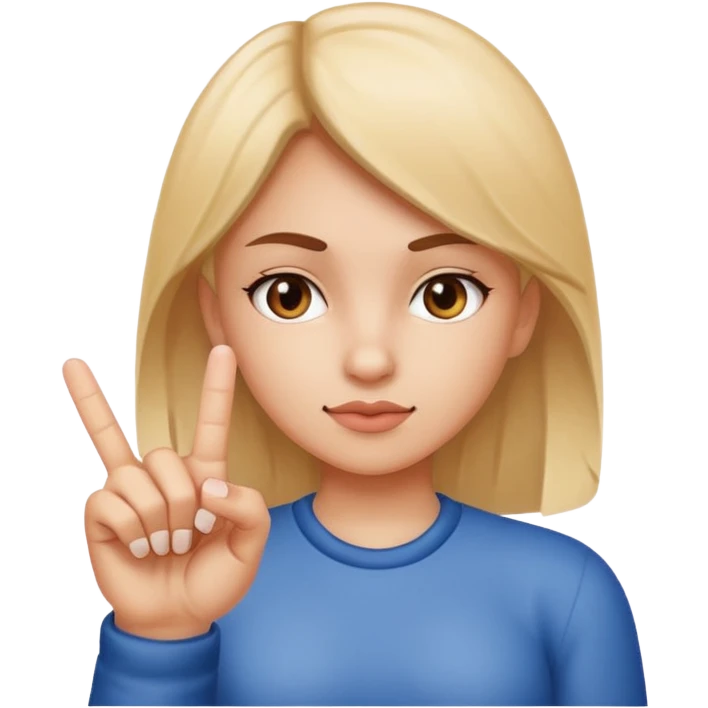 Girl with middle finger emoji