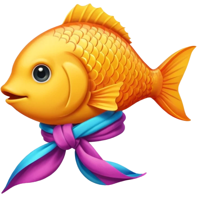 Pez con bufanda emoji