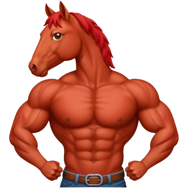red horse with shirt emoji
