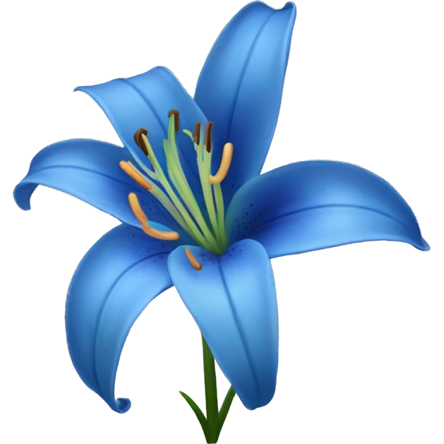blue lily emoji