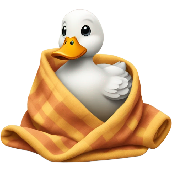 Duck in blanket  emoji