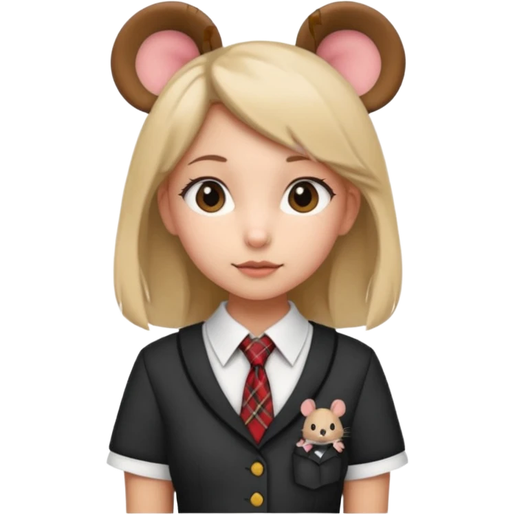 Souris écolière emoji