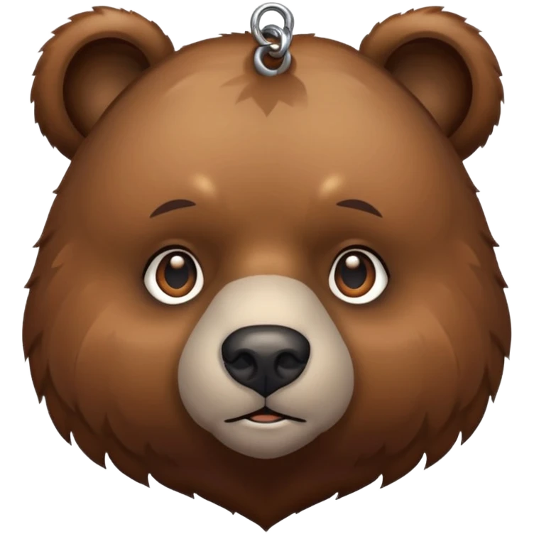 Сделай лицо медведя с цепью emoji
