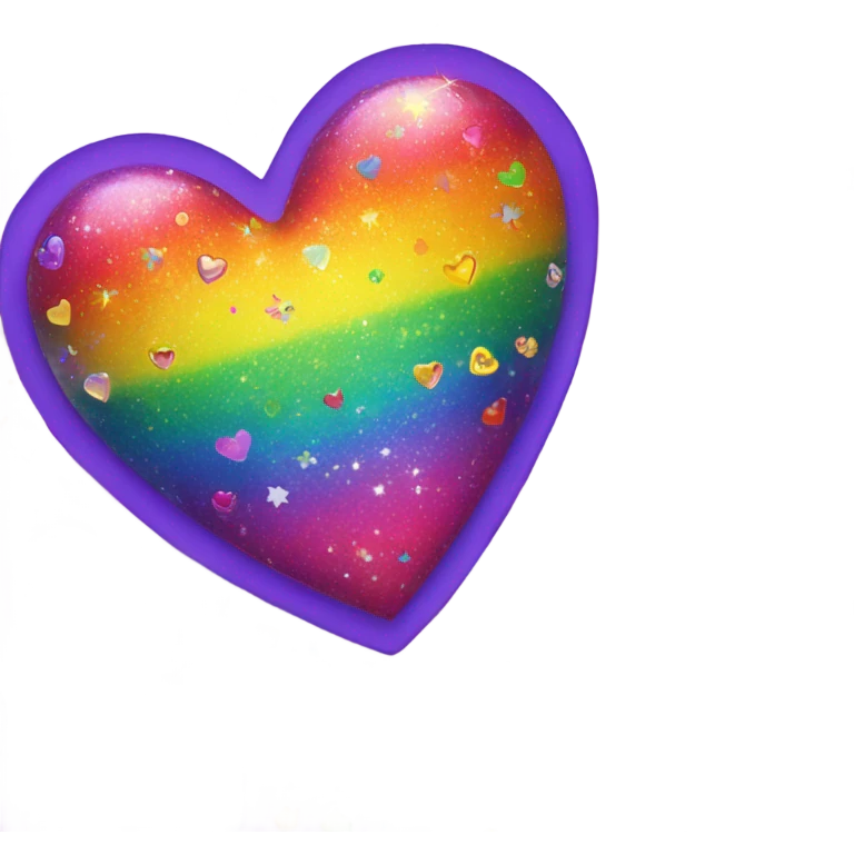 Lisa Frank, rainbow heart emoji