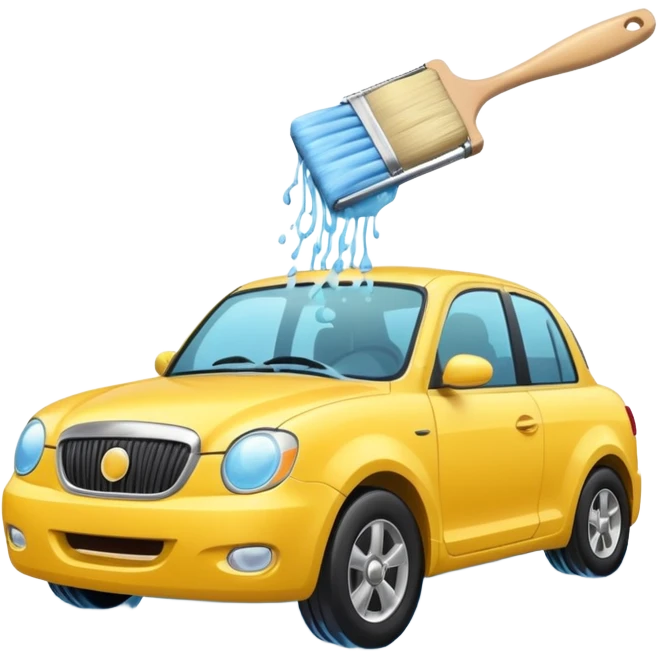create me an image for a vertical in my super app, Car wash, add a brush emoji