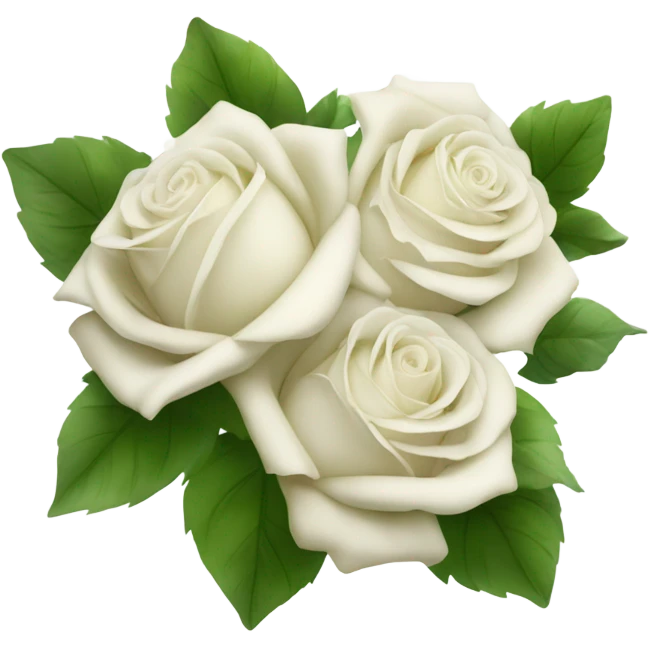 white bouquet of roses  emoji