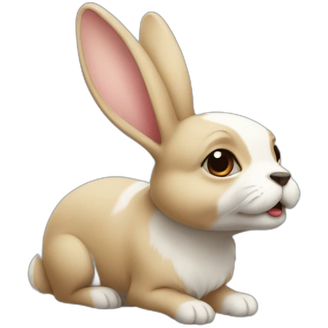 Lapin sur chien emoji