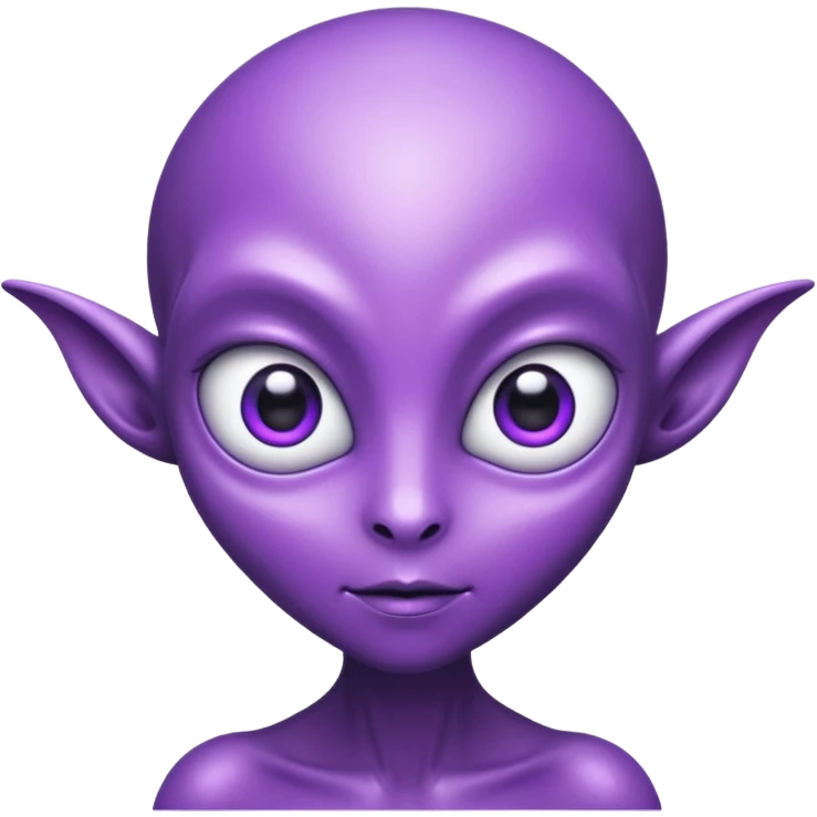 glitter purple alien emoji
