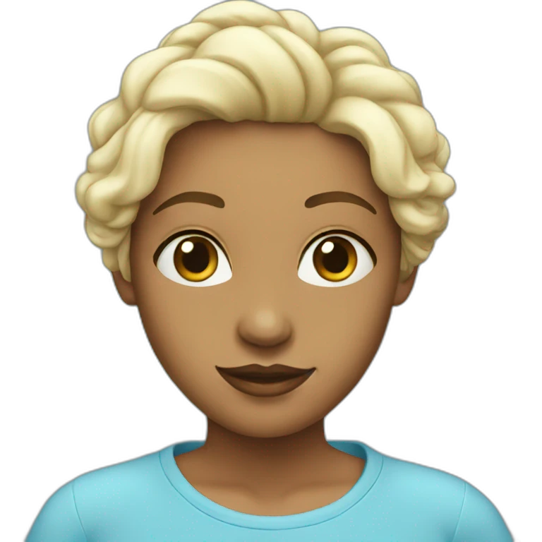blue woman shirt emoji