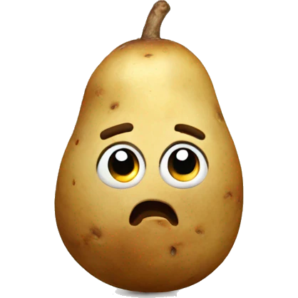 Shocked potato emoji