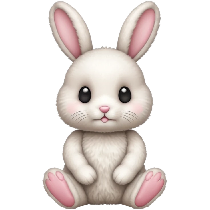 Cute bunny teddy emoji