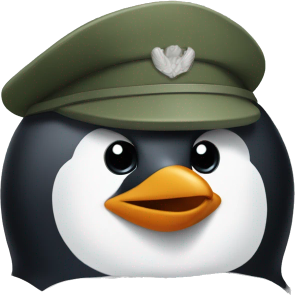 military Penguin with wheapons emoji