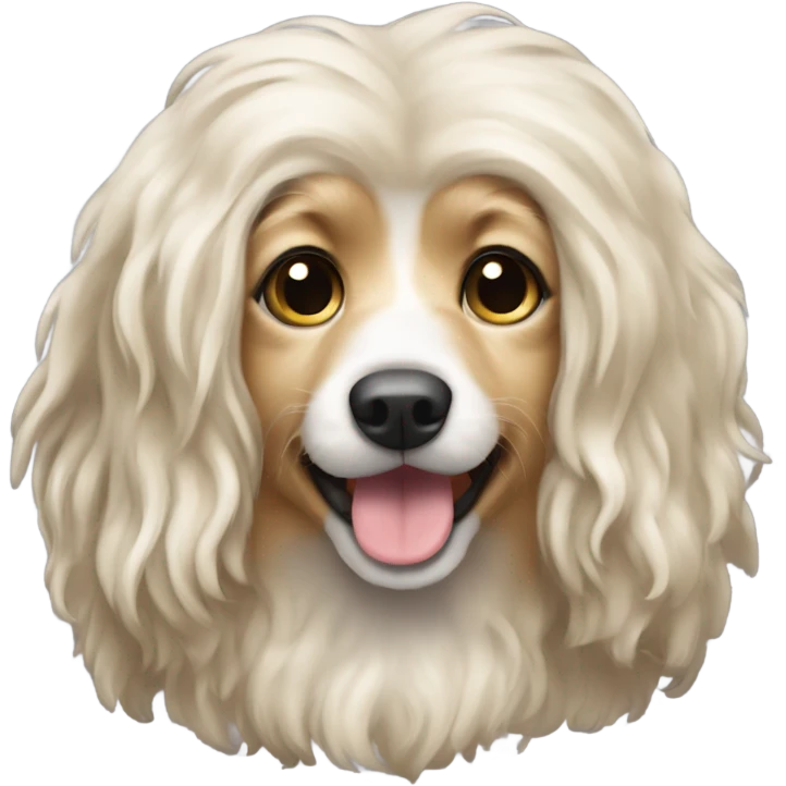 Creamy  longhaired  duchhund  emoji