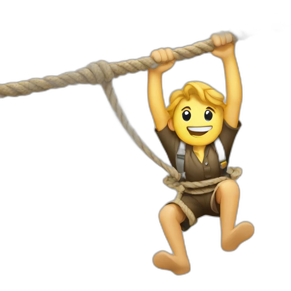 Rope climbing emoji