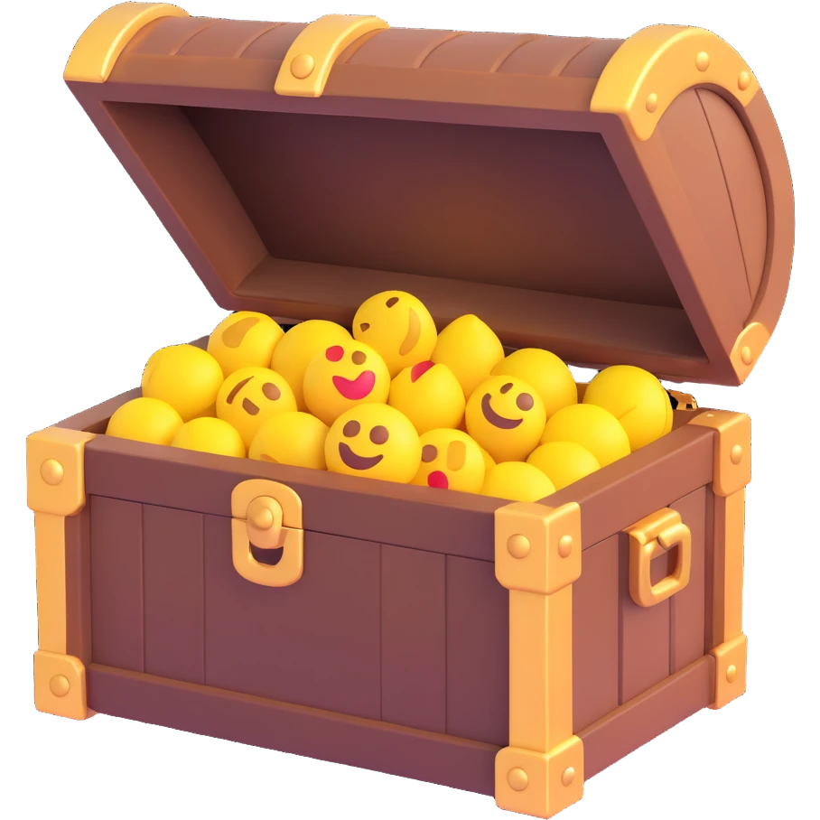 treasure chest 3D emoji style emoji