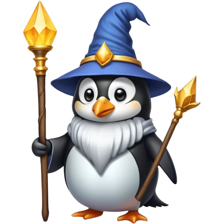 Penguin Wizard emoji
