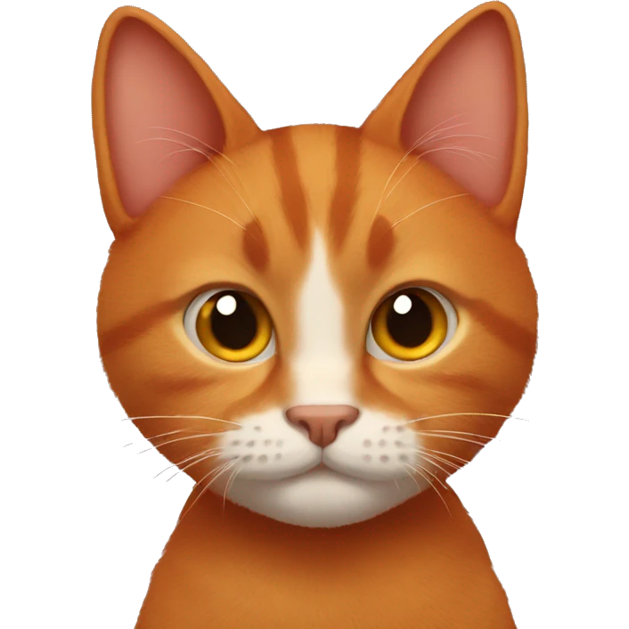Red cat without tail  emoji