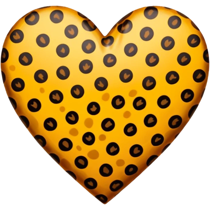Un cuore leopardato emoji