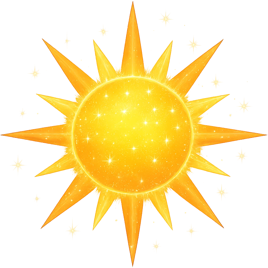 sparkling sun emoji
