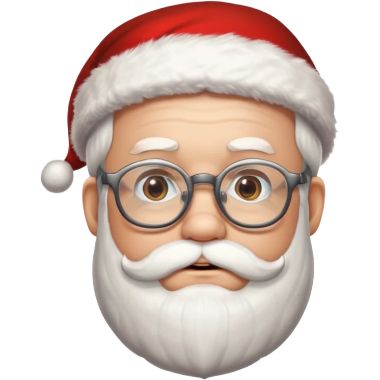 santa claus wearing glasses emoji