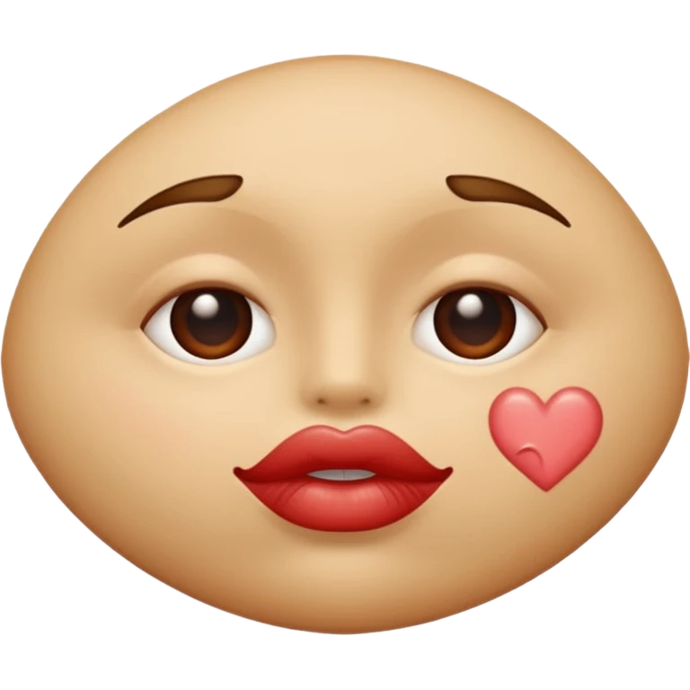 beige kiss mark emoji