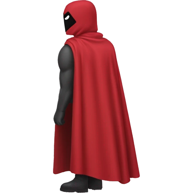 headless super hero cape emoji